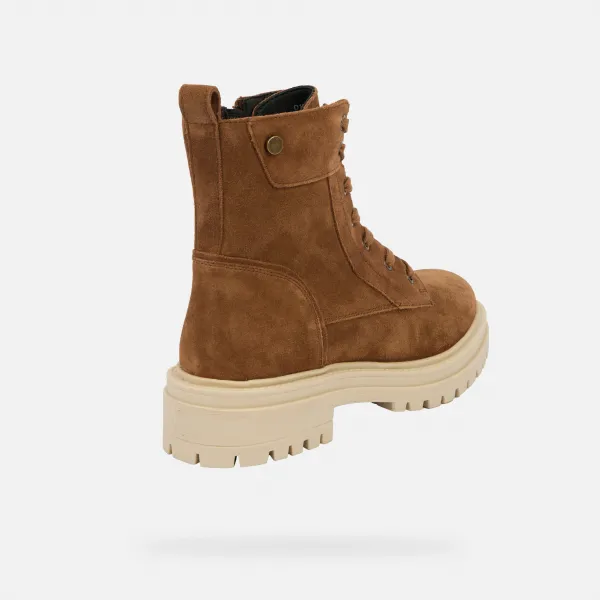 Brown Women's Ankle Boots Geox Iridea - Ladies