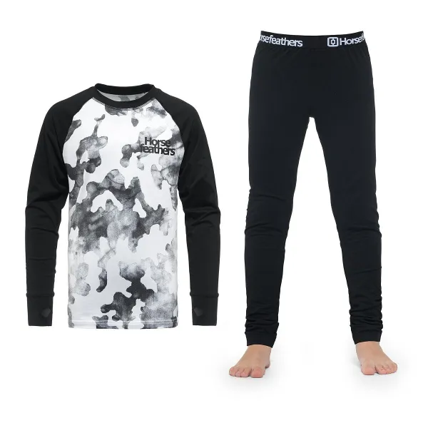 HORSEFEATHERS Detský termo set Matar - arctic camo BLACK velikost XS