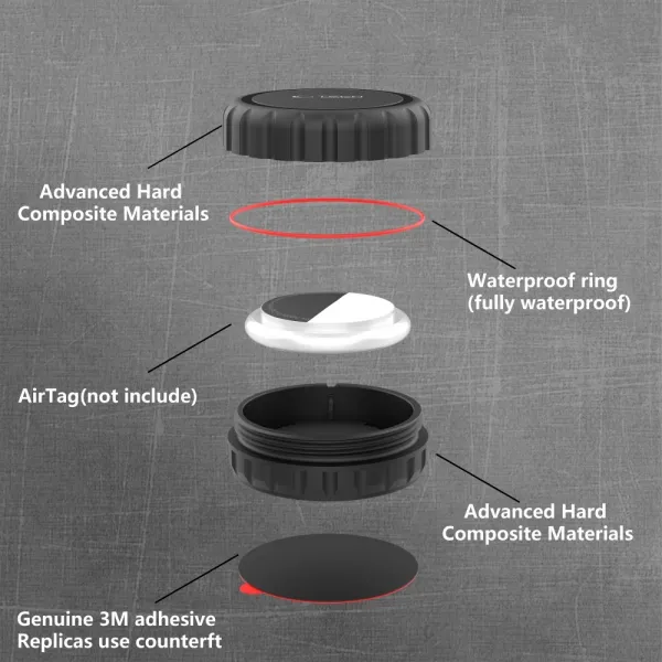Tech-Protect 3M Pouch puzdro na Apple AirTag 1 / 2, čierne
