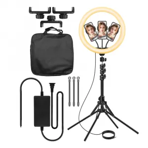 MG Ring Lamp Selfie kruhové LED svetlo + statív 2.1m, čierne