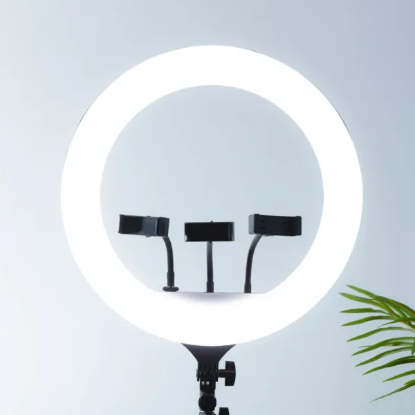 MG Ring Lamp Selfie kruhové LED svetlo + statív 2.1m, čierne