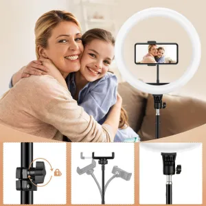 MG Ring Lamp Selfie kruhové LED svetlo + statív 2.1m, čierne