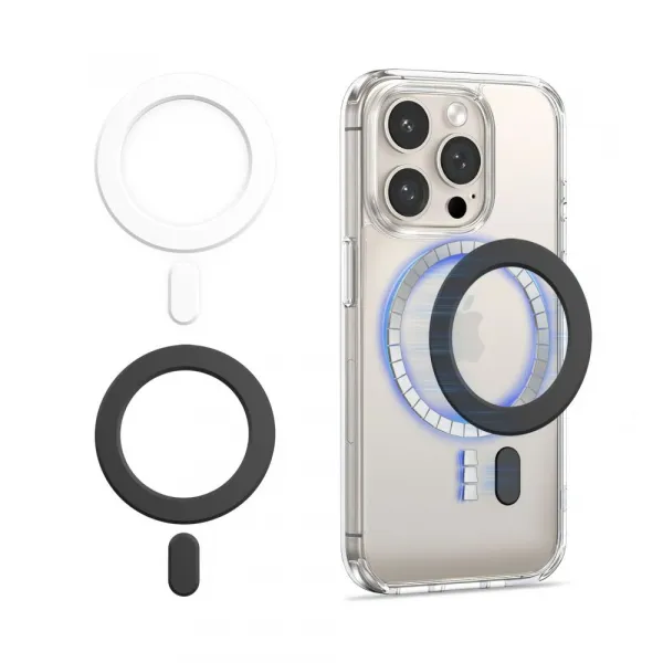 Tech-Protect Magnetic magnetický krúžok pre MagSafe 2ks, čierny / biely