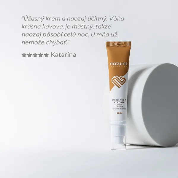 Natuint cosmetics - Výživný očný krém s kofeínom - nočný