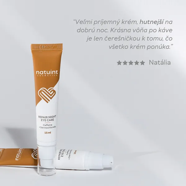 Natuint cosmetics - Výživný očný krém s kofeínom - nočný