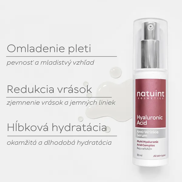 Natuint cosmetics - Sérum proti vráskam s kyselinou hyalurónovou
