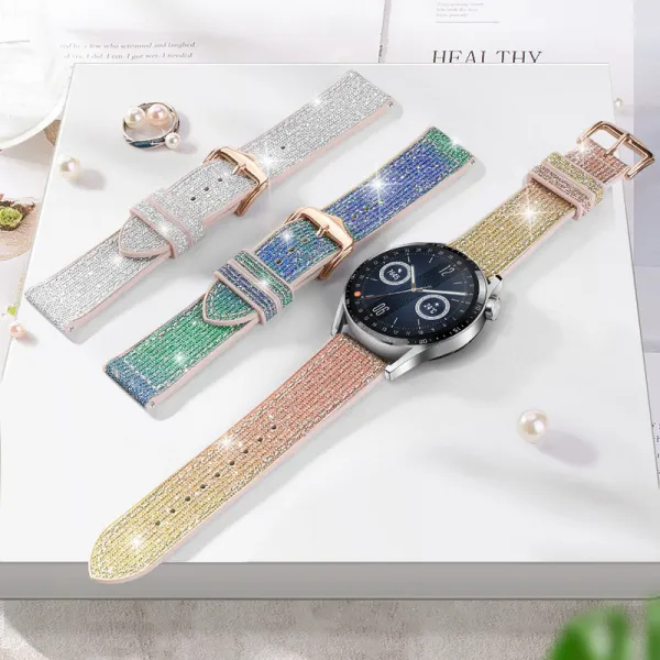 BStrap Glitter remienok na Xiaomi Amazfit GTR Mini, silver yellow