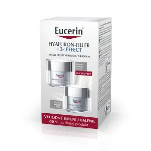 Eucerin Hyaluron-Filler + 3x EFFECT Denný krém pre suchú pleť  SPF 15 50ml + Nočný krém 50ml
