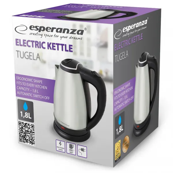 Kanvica rýchlovarná ESPERANZA EKK104X TUGELA NEREZ 1,8L