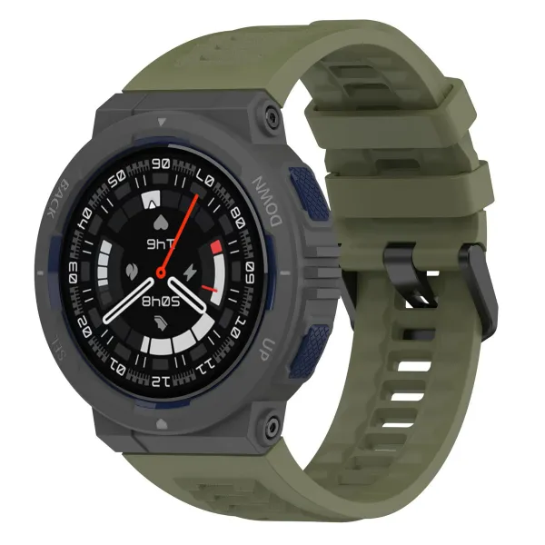 BStrap Silicone remienok na Xiaomi Amazfit Active Edge, jungle green