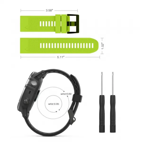 BStrap Silicone Acton remienok na Garmin Fenix 5 / 6 / 6 Pro / 7 / 8 47mm / E, white (SGA001C02)
