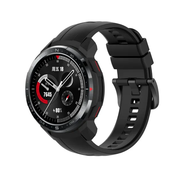 BStrap Silicone remienok na Honor Watch GS Pro, black (SHO002C01)