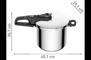 Tlakový hrniec Tefal Secure Trendy 8 l P2584401 Nerezový/Čierny
