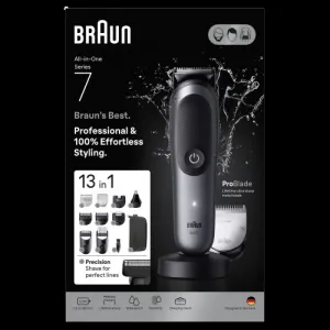BRAUN Súprava pre starostlivosť o telo All-in-One Series 7, AIO7560, sivá