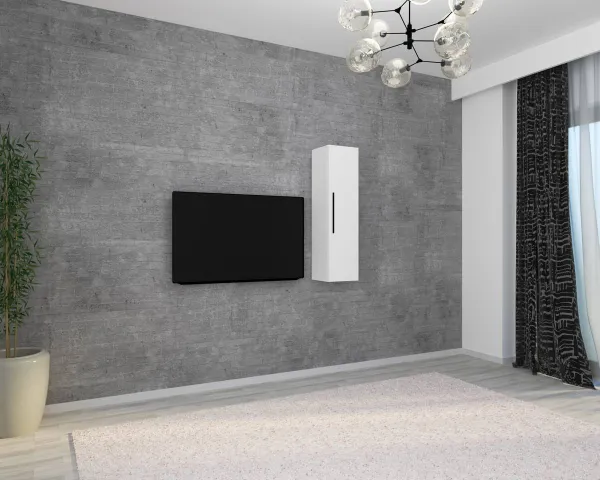 Nástenný regál Arila š: 115 cm, biely