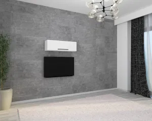 Závesná nízka komoda Arila š: 95 cm, biela