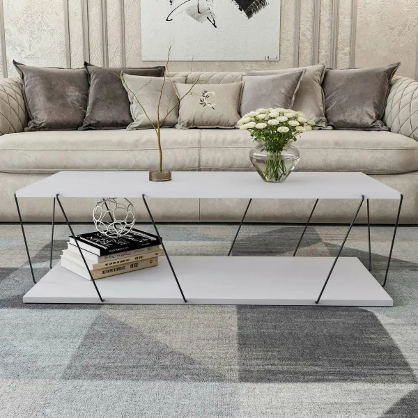 Kalune Design Konferenční stolek Labranda 120 cm bílý