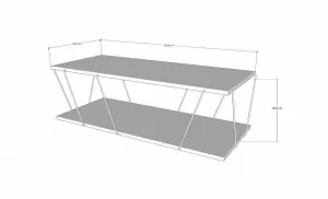 Kalune Design Konferenční stolek Labranda 120 cm bílý