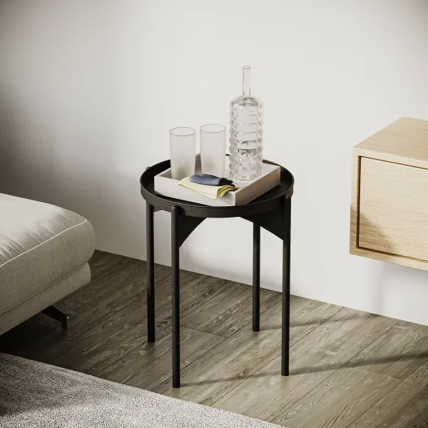 Kalune Design Odkládací stolek Shb-002-A černý