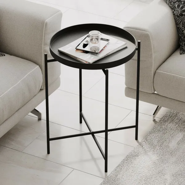 Kalune Design Odkládací stolek Shb-007-B černý