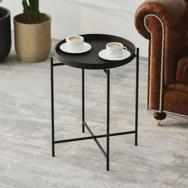 Kalune Design Odkládací stolek Shb-007-B černý