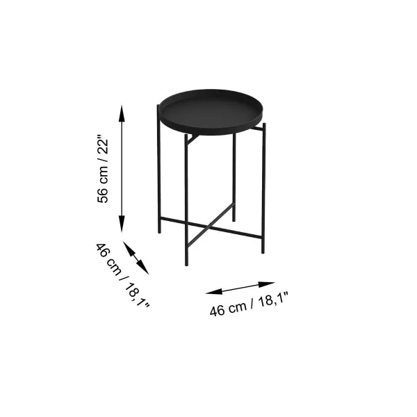 Kalune Design Odkládací stolek Shb-007-B černý