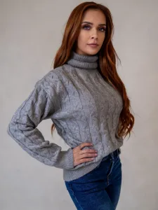 ASPERISSIA Dámsky sveter SINDA Farba: Sivá, Konfekčná veľkosť: S/M