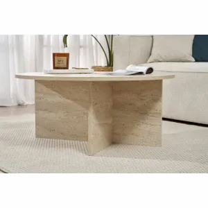 Konferenčný stolík Soleil - Travertine