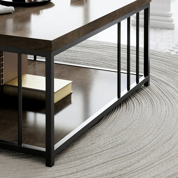 Konferenčný stolík Zenn - Walnut, Black