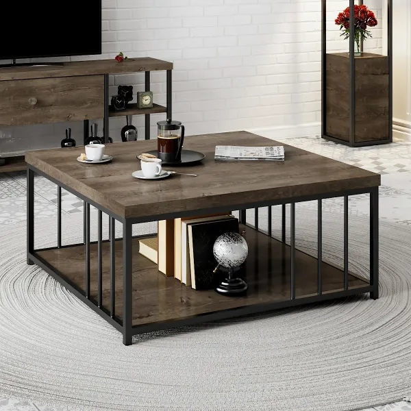 Konferenčný stolík Zenn - Walnut, Black