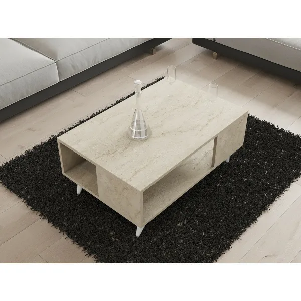 Konferenčný stolík Yuka - Travertine