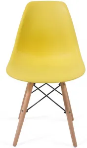 Sada stoličiek s plastovým sedadlom, 2 ks, žlté