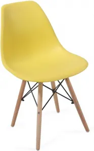 Sada stoličiek s plastovým sedadlom, 2 ks, žlté