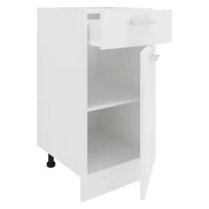 VCM Dolní kuchyňská skříňka Esilo, 40 cm, 1 dvířka a 1 zásuvka, bílá