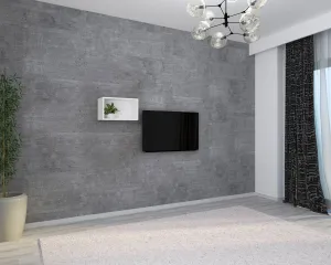 Regál Arila š: 50 cm, biela