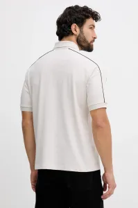 Bavlnené polo tričko Armani Exchange béžová farba, jednofarebné, XM001359 AF13026