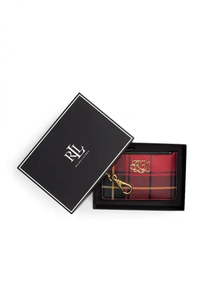 Kožené puzdro na karty Lauren Ralph Lauren
