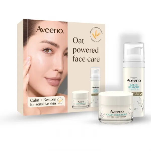 AVEENO CALM+RESTORE darčeková sada hydratačný gél + rehydratačný krém set