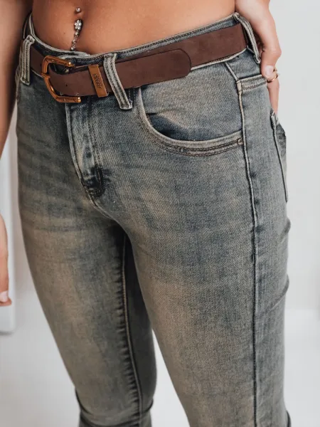 Dámske skinny rifle s opaskom
