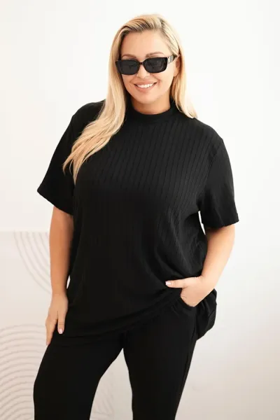 Kesi Dámsky komplet Plus Size 3-dielny čierny