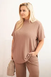 Kesi Dámsky komplet Plus Size 3-dielny fango