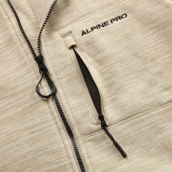 ALPINE PRO IBEC Pánska mikina, béžová, veľkosť