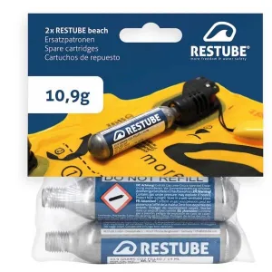 RESTUBE CO₂ CARTRIDGES 2-PACK Set bombičiek CO₂  so závitom, strieborná, veľkosť
