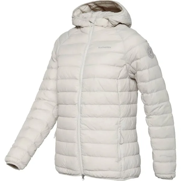 Klimatex MAUNA PACKABLE Dámska zbaliteľná páperová bunda, sivá, veľkosť