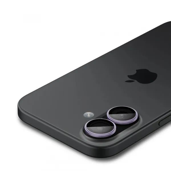 Spigen Optik.TR Ez Fit ochrana fotoaparátu, 2 kusy, iPhone 16 / 16 Plus / 17, fialová