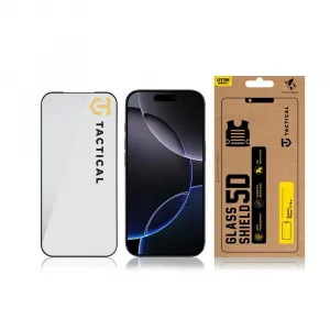 Tactical Glass Shield 5D sklo pre iPhone 17 Pro, čierne