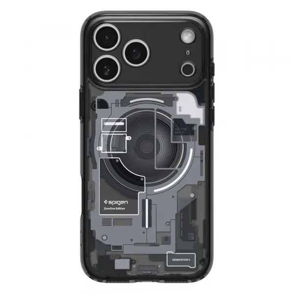 Spigen Ultra Hybrid Mag s MagSafe, iPhone 17 Pro Max, zero one, čierny