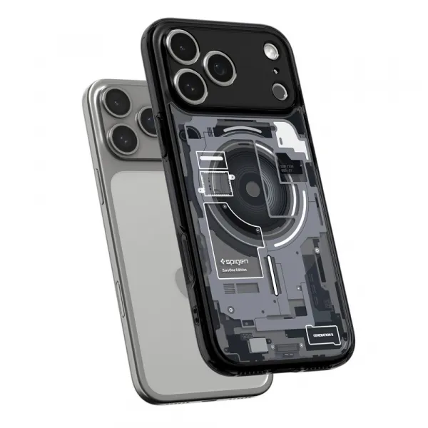 Spigen Ultra Hybrid Mag s MagSafe, iPhone 17 Pro Max, zero one, čierny