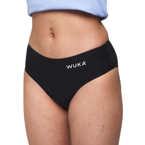 Dievčenské menštruačné nohavičky Wuka Stretch Seamless Heavy Flow bezšvové čierne (WSSHFB) 8-12 rokov