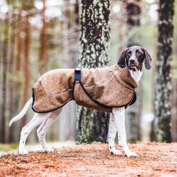 Flísová bunda pre psa Rukka Comfy Knit hnedá, Veľkosť: 30